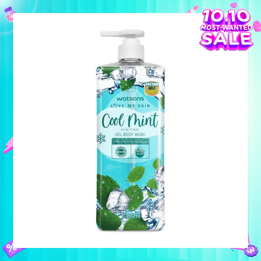 Cool Mint Scented Gel Body Wash (Softening And Moisturising, Dermatologically Tested) 1000ml