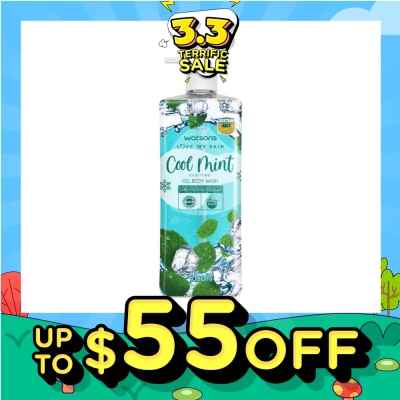 WATSONS Cool Mint Scented Gel Body Wash (Softening And Moisturising, Dermatologically Tested) 1000ml