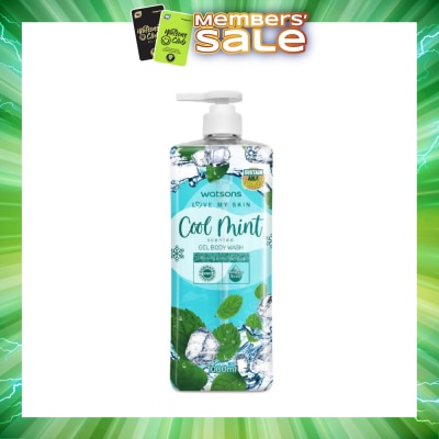 WATSONS - Cool Mint Scented Gel Body Wash (Softening And Moisturising, Dermatologically Tested) 1000ml