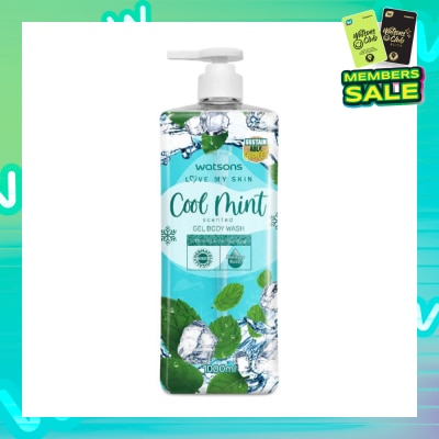 WATSONS Cool Mint Scented Gel Body Wash (Softening And Moisturising, Dermatologically Tested) 1000ml