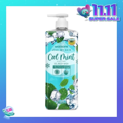 WATSONS Cool Mint Scented Gel Body Wash (Softening And Moisturising, Dermatologically Tested) 1000ml