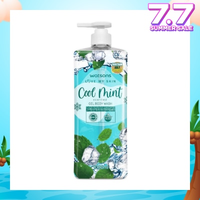 WATSONS Cool Mint Scented Gel Body Wash (Softening And Moisturising, Dermatologically Tested) 1000ml