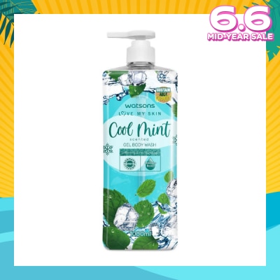 WATSONS Cool Mint Scented Gel Body Wash (Softening And Moisturising, Dermatologically Tested) 1000ml