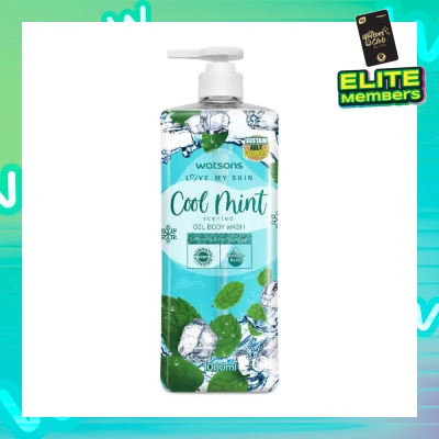 WATSONS Cool Mint Scented Gel Body Wash (Softening And Moisturising, Dermatologically Tested) 1000ml