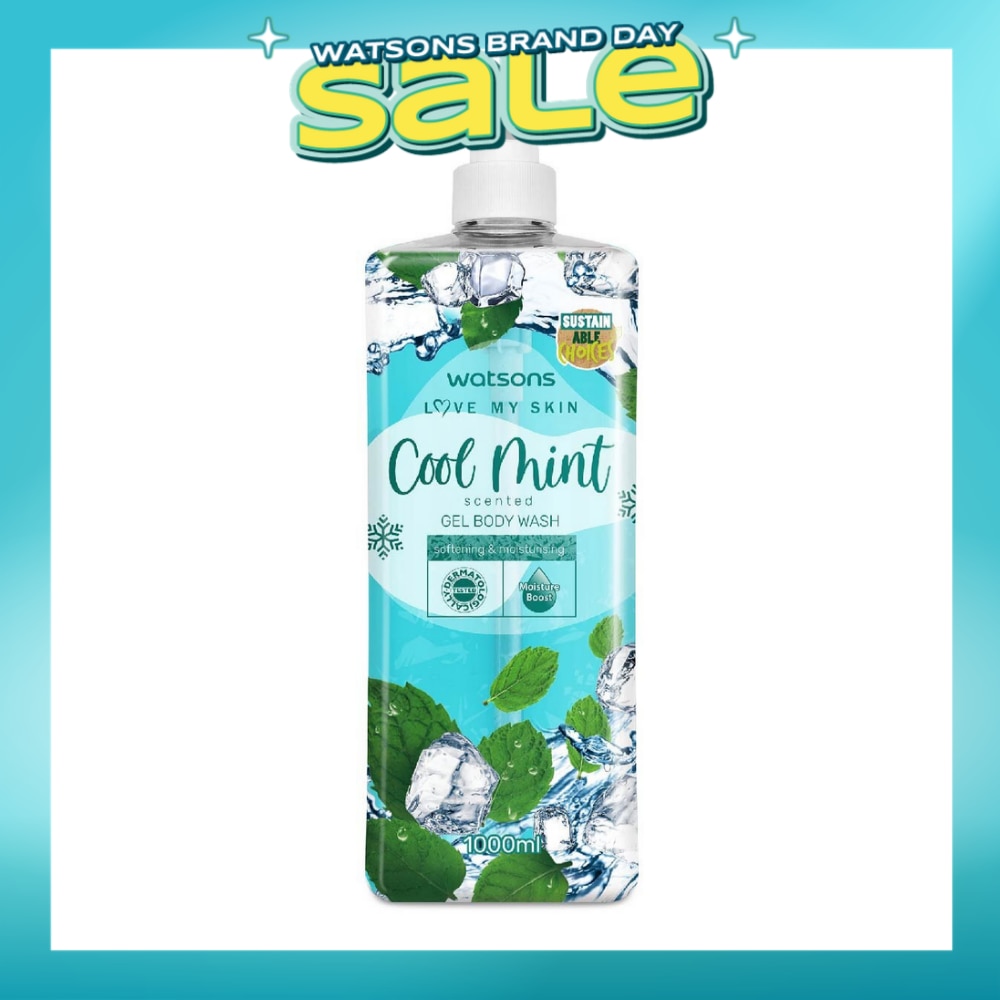 Cool Mint Scented Gel Body Wash (Softening And Moisturising, Dermatologically Tested) 1000ml
