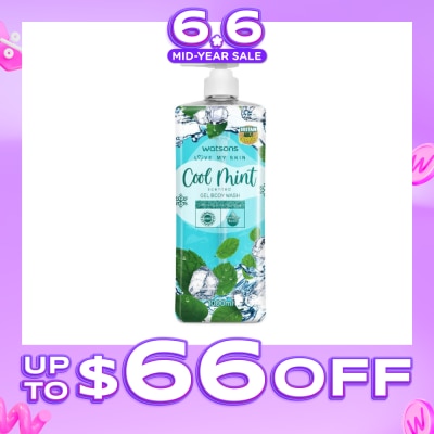 WATSONS - Cool Mint Scented Gel Body Wash (Softening And Moisturising, Dermatologically Tested) 1000ml