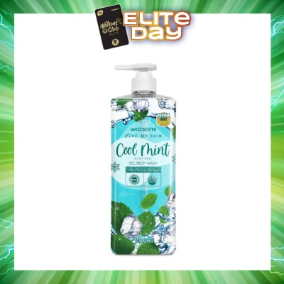 WATSONS - Cool Mint Scented Gel Body Wash (Softening And Moisturising, Dermatologically Tested) 1000ml