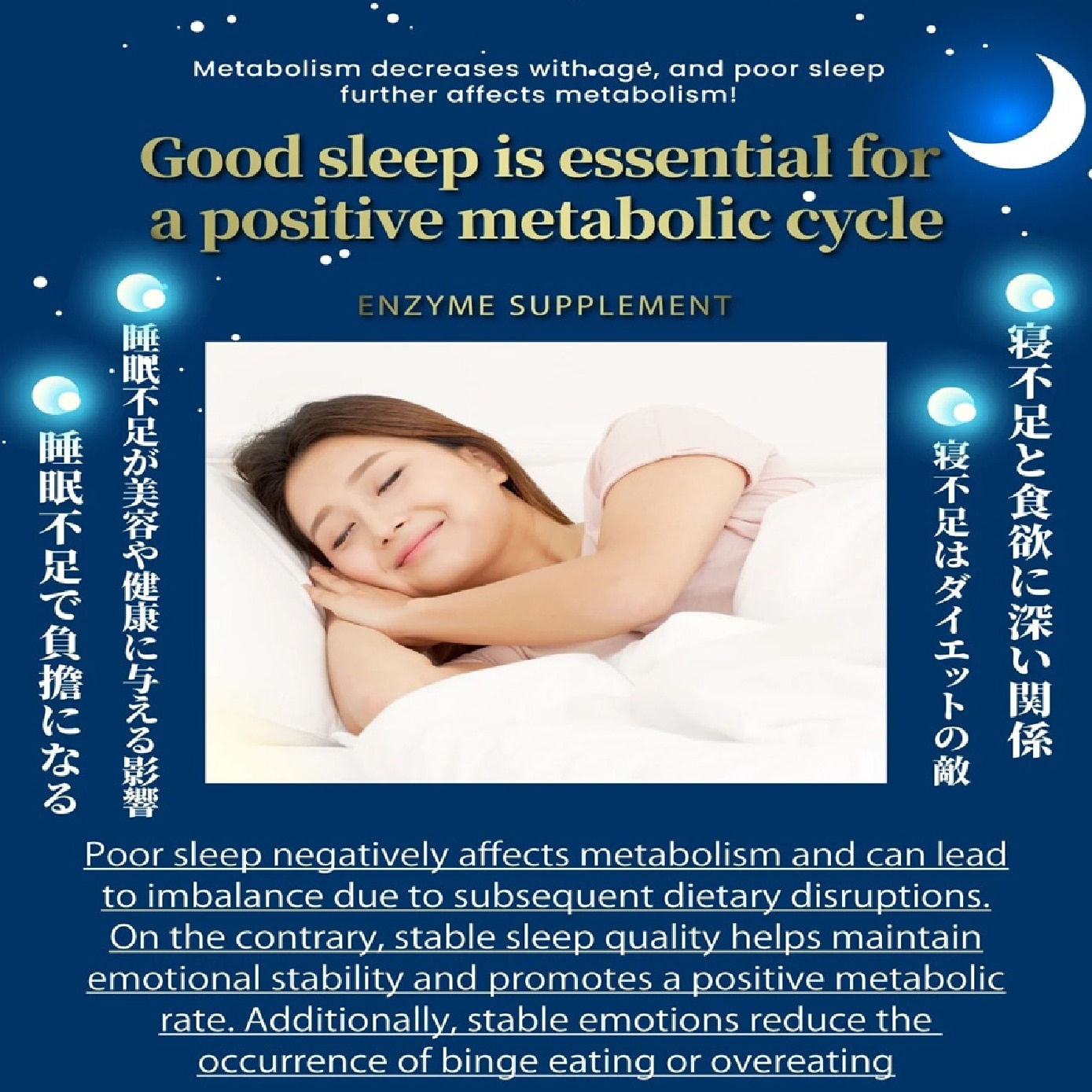 Night Metabolism Enzyme EX Plus Tablet (Promote Metabolism + Improve Sleep Quality) 30s