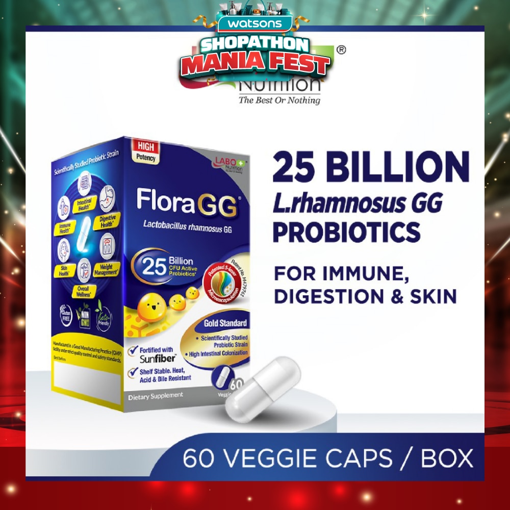 Floragg Dietary Supplement Capsule (For Immune, Recovery, Digestion, Gut, Skin Health, Weight, Slimming, Bowel Movement) 60s