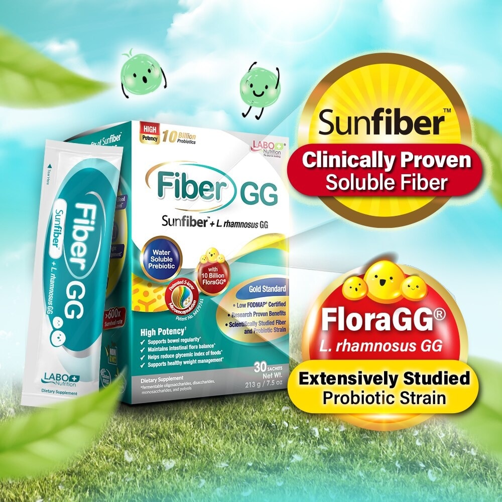 Fibergg Dietary Supplement Sachet (For Digestion, Bowel Regularity, Immune, Recovery, Gut & Skin Health, For Diarrhea And Constipation) 30s