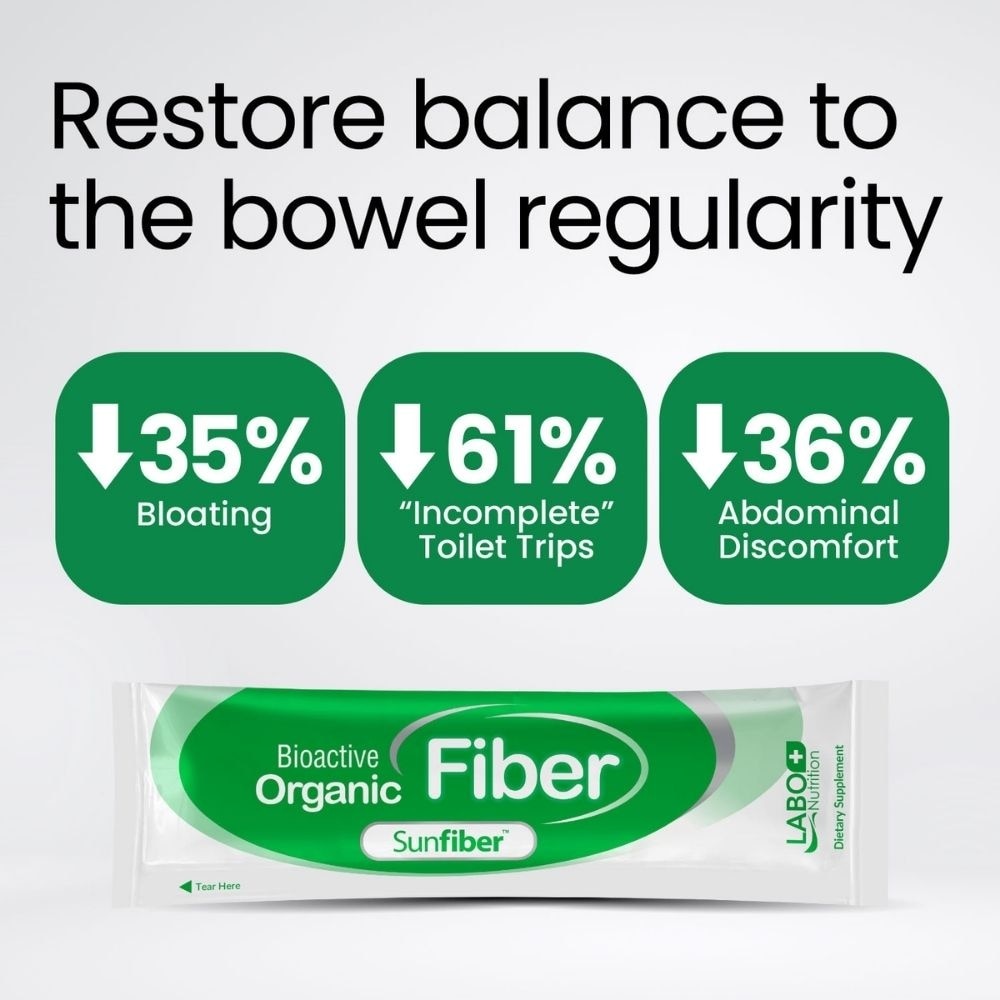 Bioactive Organic Fiber Bloat-Free Prebiotic Digestive Support Sachets (Digestion, Bowel Regularity, Gut Health, Weight, Slimming, Diarrhea and Constipation) 30s
