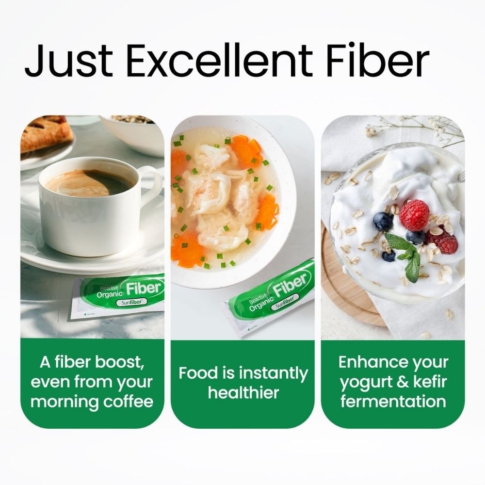 Bioactive Organic Fiber Bloat-Free Prebiotic Digestive Support Sachets (Digestion, Bowel Regularity, Gut Health, Weight, Slimming, Diarrhea and Constipation) 30s