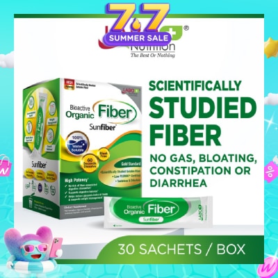 LABO NUTRITION - Bioactive Organic Fiber Dietary Supplement Sachet (For Digestion, Bowel Regularity, Gut Health, Diarrhea And Constipation) 30s