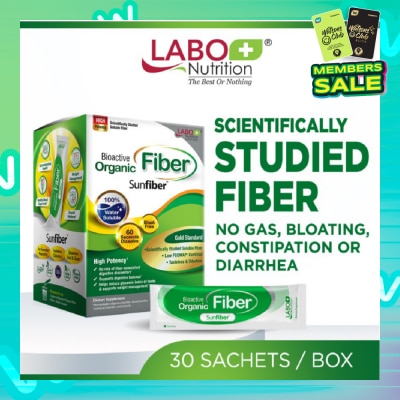 LABO NUTRITION Bioactive Organic Fiber Dietary Supplement Sachet (For Digestion, Bowel Regularity, Gut Health, Diarrhea And Constipation) 30s