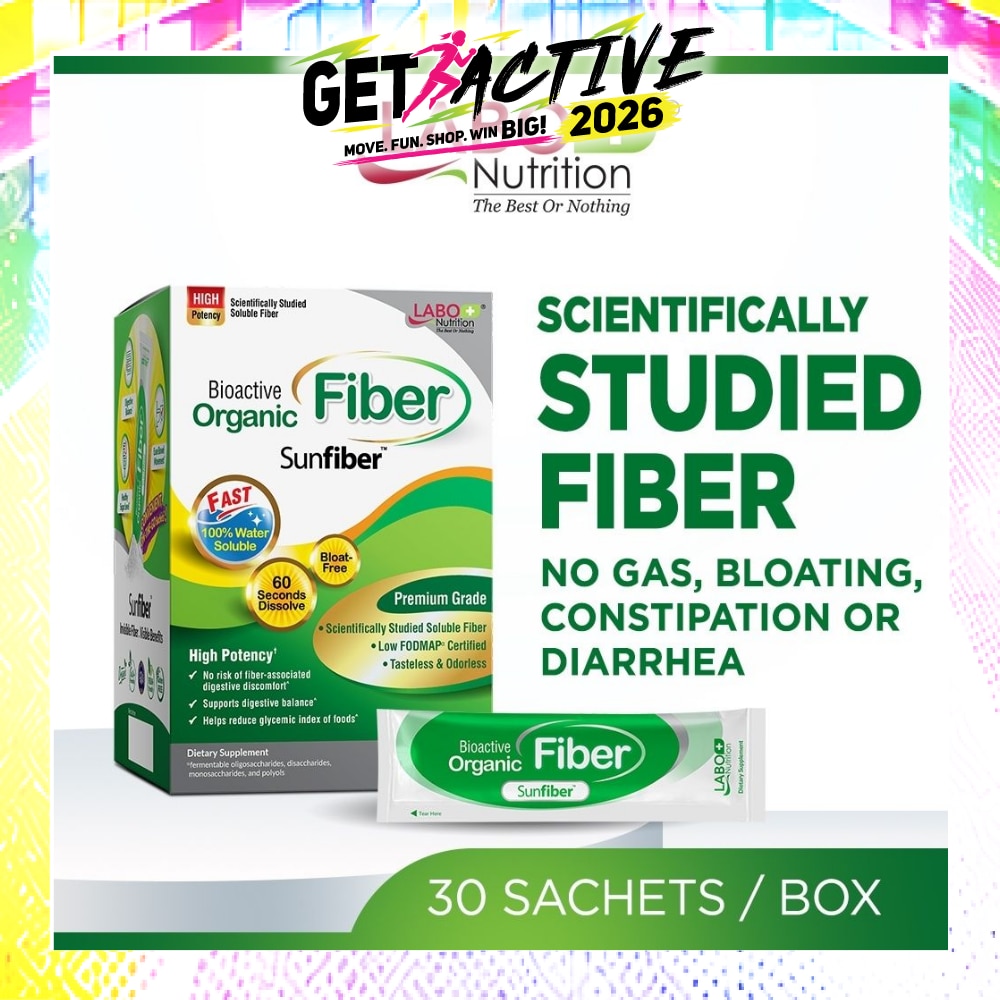 Bioactive Organic Fiber Bloat-Free Prebiotic Digestive Support Sachets (Digestion, Bowel Regularity, Gut Health, Weight, Slimming, Diarrhea and Constipation) 30s image