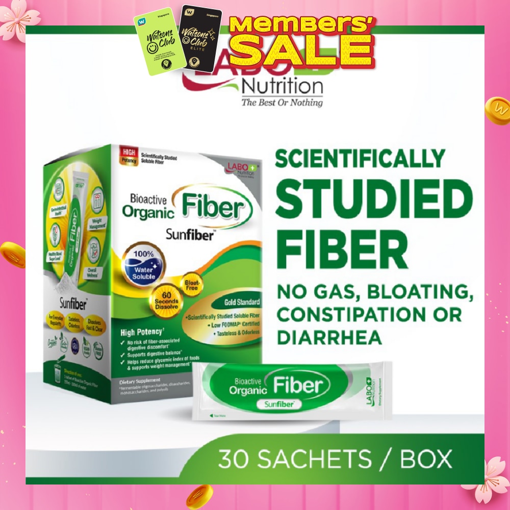 Bioactive Organic Fiber Dietary Supplement Sachet (For Digestion, Bowel Regularity, Gut Health, Diarrhea And Constipation) 30s