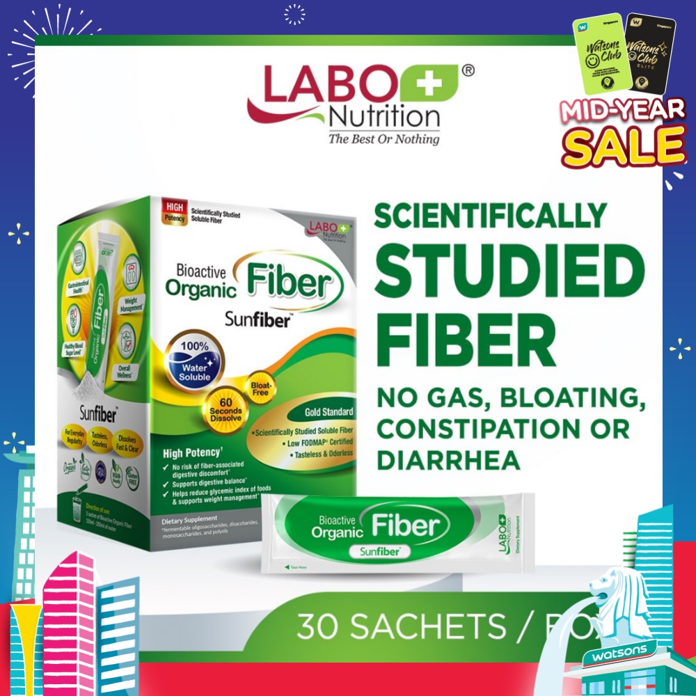 Bioactive Organic Fiber Dietary Supplement Sachet (For Digestion, Bowel Regularity, Gut Health, Diarrhea And Constipation) 30s