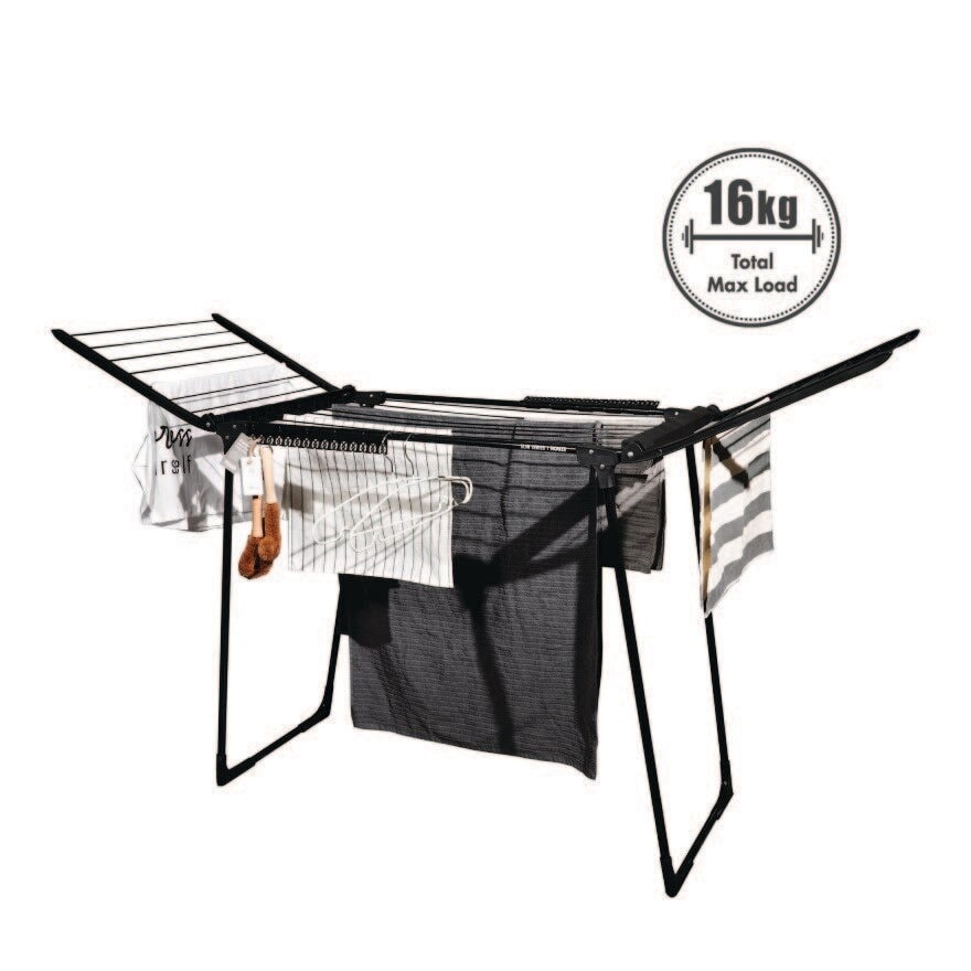 3 Fold Drying Rack Black 1s