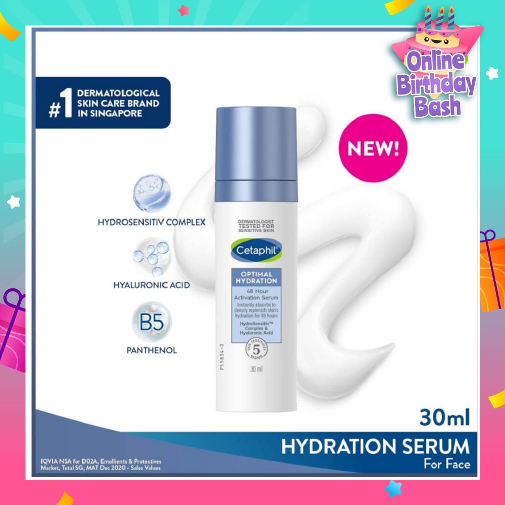 CETAPHIL Optimal Hydration 48 Hours Activation Serum (Suitable for Dry & Sensitive Skin) 30ml