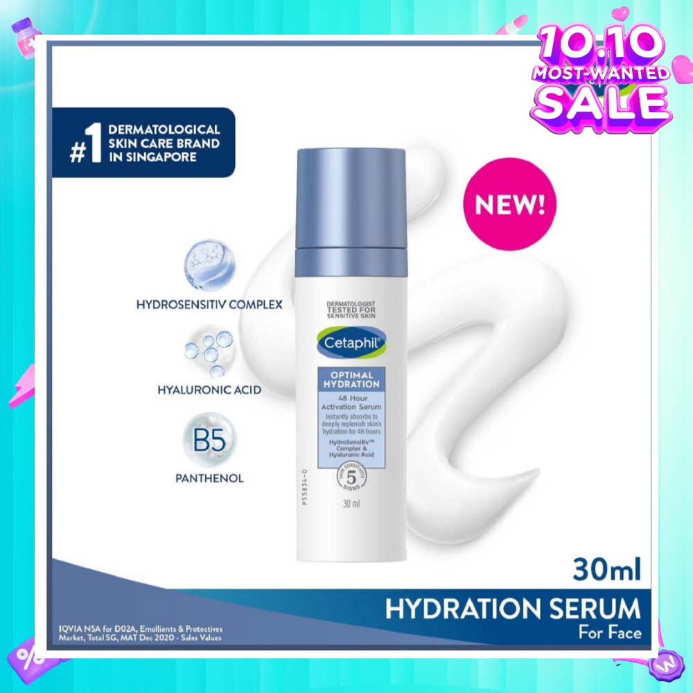 CETAPHIL Optimal Hydration 48 Hours Activation Serum (Suitable for Dry & Sensitive Skin) 30ml