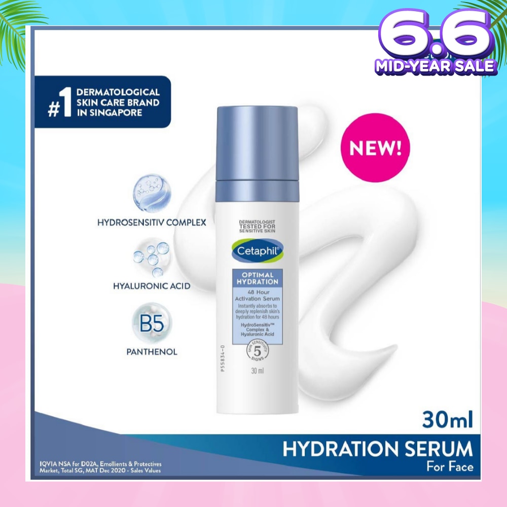 CETAPHIL Optimal Hydration 48 Hours Activation Serum (Suitable for Dry & Sensitive Skin) 30ml