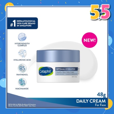 CETAPHIL Optimal Hydration Healthy Glow Daily Cream (Suitable for Dry & Sensitive Skin) 48g