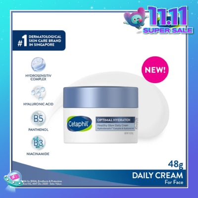 CETAPHIL Optimal Hydration Healthy Glow Daily Cream (Suitable for Dry & Sensitive Skin) 48g