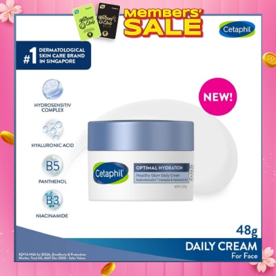 CETAPHIL Optimal Hydration Healthy Glow Daily Cream (Suitable for Dry & Sensitive Skin) 48g
