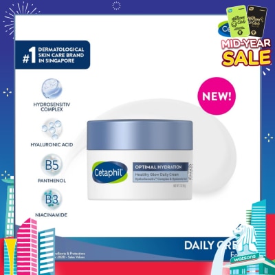 CETAPHIL Optimal Hydration Healthy Glow Daily Cream (Suitable for Dry & Sensitive Skin) 48g