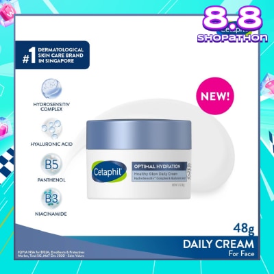 CETAPHIL Optimal Hydration Healthy Glow Daily Cream (Suitable for Dry & Sensitive Skin) 48g