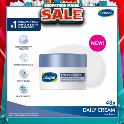CETAPHIL - Optimal Hydration Healthy Glow Daily Cream (Suitable for Dry & Sensitive Skin) 48g