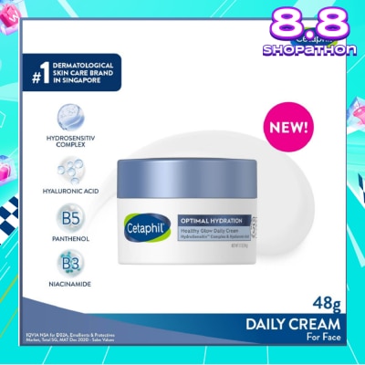 CETAPHIL Optimal Hydration Healthy Glow Daily Cream (Suitable for Dry & Sensitive Skin) 48g