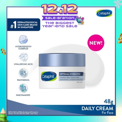 CETAPHIL Optimal Hydration Healthy Glow Daily Cream (Suitable for Dry & Sensitive Skin) 48g