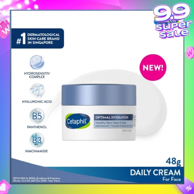 CETAPHIL Optimal Hydration Healthy Glow Daily Cream (Suitable for Dry & Sensitive Skin) 48g