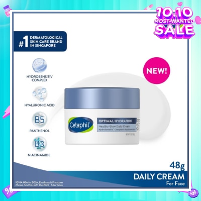 CETAPHIL Optimal Hydration Healthy Glow Daily Cream (Suitable for Dry & Sensitive Skin) 48g