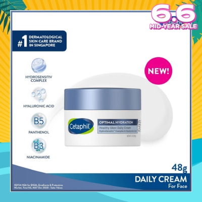 CETAPHIL Optimal Hydration Healthy Glow Daily Cream (Suitable for Dry & Sensitive Skin) 48g