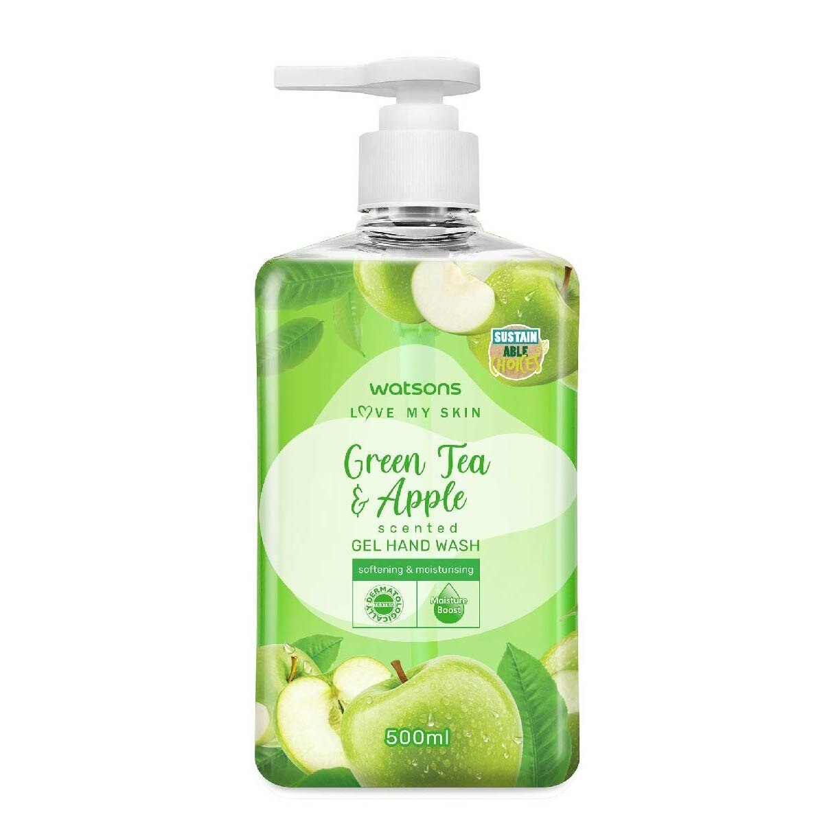 WATSONS Green Tea & Apple Scented Gel Hand Wash (Softening