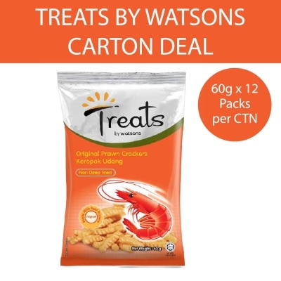 TREATS BY WATSONS Original Prawn Crackers (Non Deep Fried) 60g X 12s (per carton) (Expiry: May`2025)