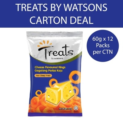 TREATS BY WATSONS Cheese Flavoured Rings (Non Deep Fried) 60g X 12s (per carton) (Expiry: May`2025)