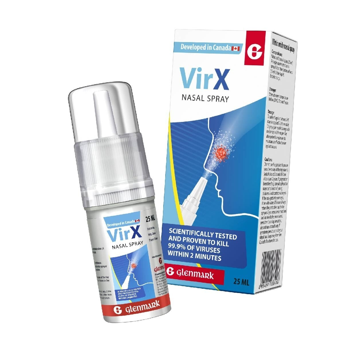 Anti-Viral Nasal Spray (Kills 99.9% Germs) 25ml