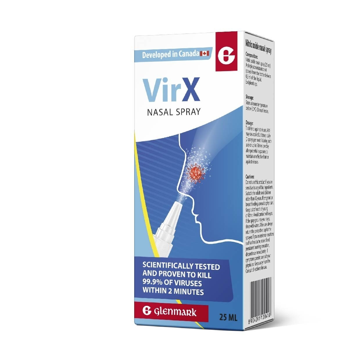 Anti-Viral Nasal Spray (Kills 99.9% Germs) 25ml