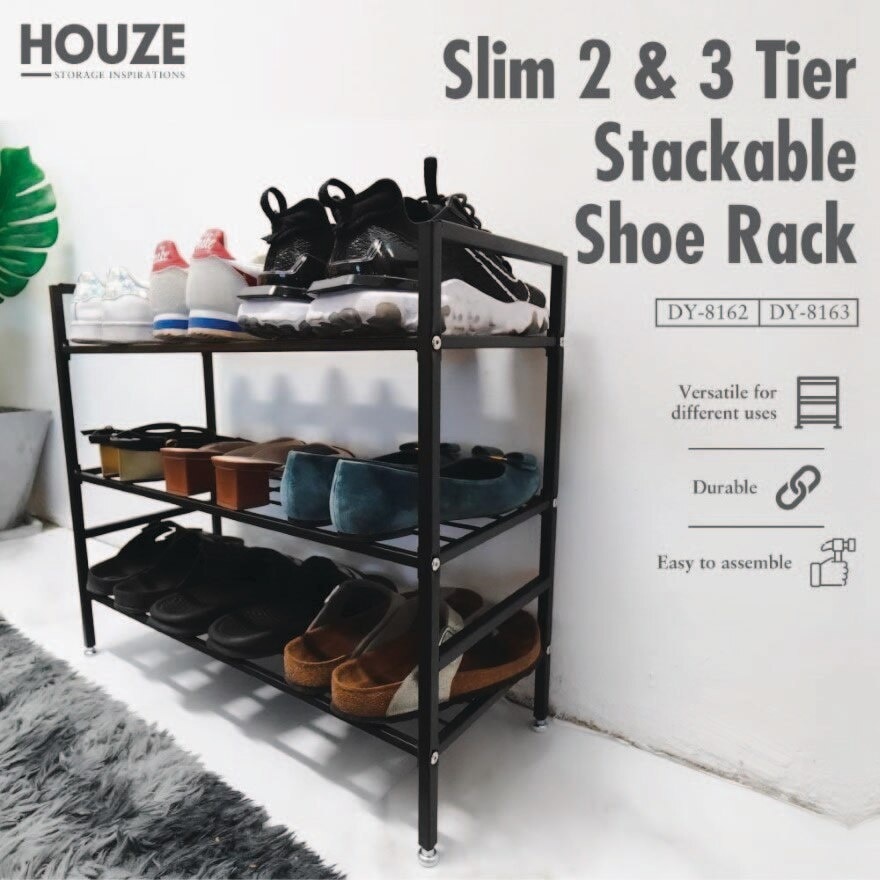 3 Tier Stackable Shoe Rack 1s