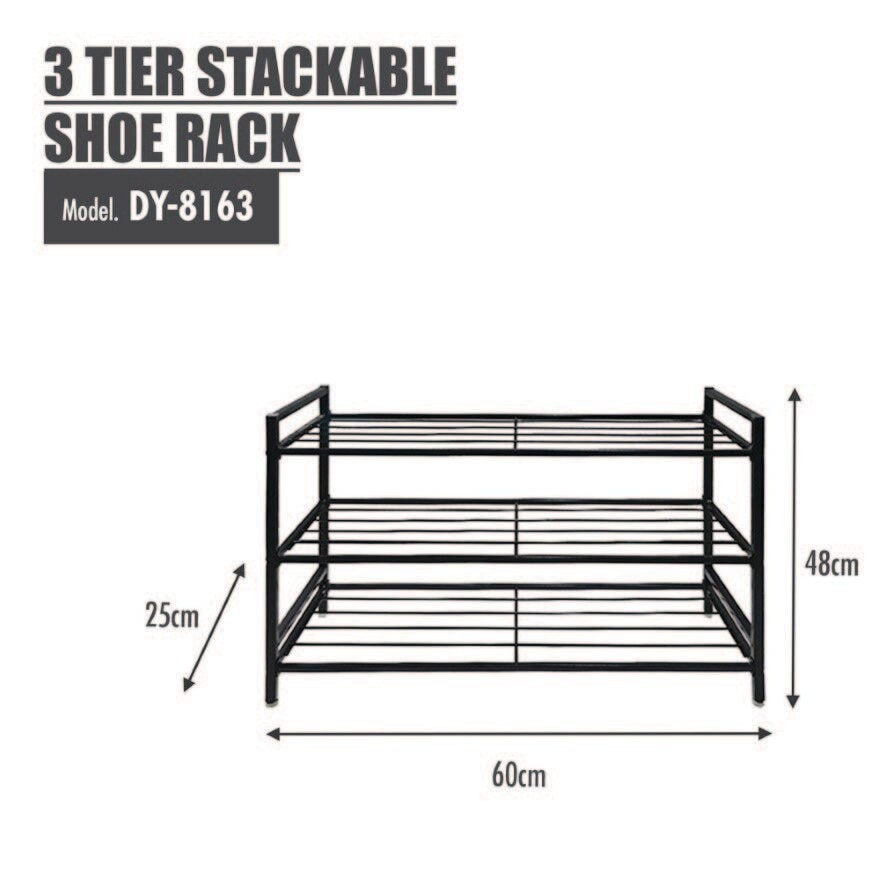 3 Tier Stackable Shoe Rack 1s