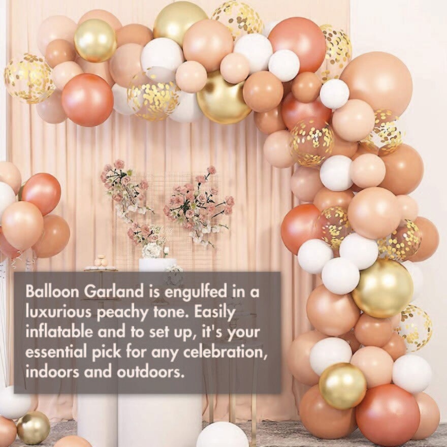 110pcs Balloon Garland Peach 12" 1s