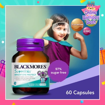 BLACKMORES Superkids Bright Eye Protect Chewable Blueberry Tablets 60s