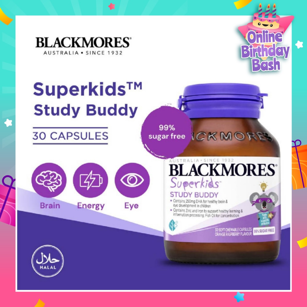 Superkids Study Buddy Chewable Capsules 30s
