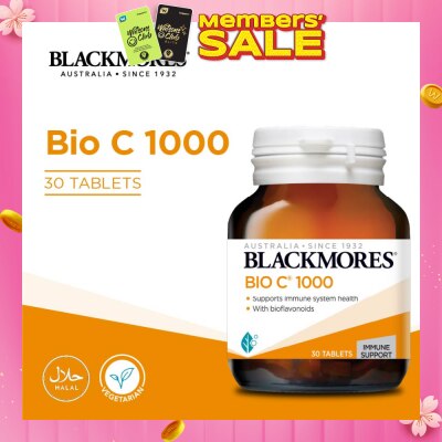 BLACKMORES Bio C 1000 Tablet (To Support Immune System Health With Bioflavonoids & Vegan Friendly) 30s