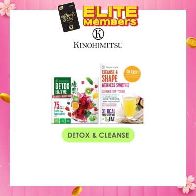 KINOHIMITSU Detox Enzyme & Smooth'D Cleanse & Shape (The Ultimate Detox Package - Light & Healthy) 1s