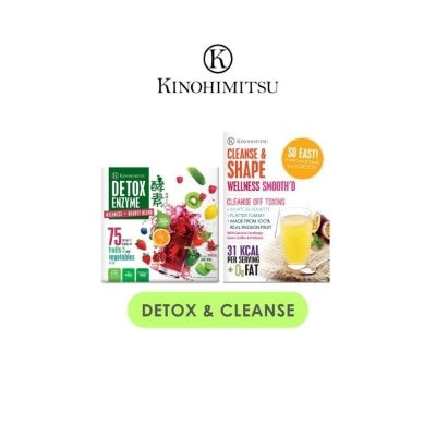 KINOHIMITSU Detox Enzyme & Smooth'D Cleanse & Shape (The Ultimate Detox Package - Light & Healthy) 1s