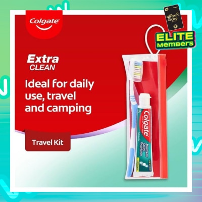 COLGATE Colgate Travel Packset (1 x Maximum Cavity Protection Fresh Cool Mint Toothpaste and 1 x Extra Clean Toothbrush)
